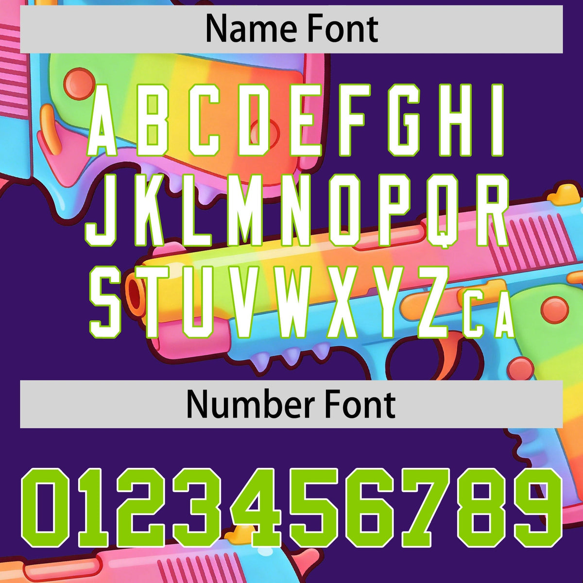 Custom Youth Baseball Jersey Purple Neon Green Sugar-Coated Firepower Graffiti Pattern Urban Fashion