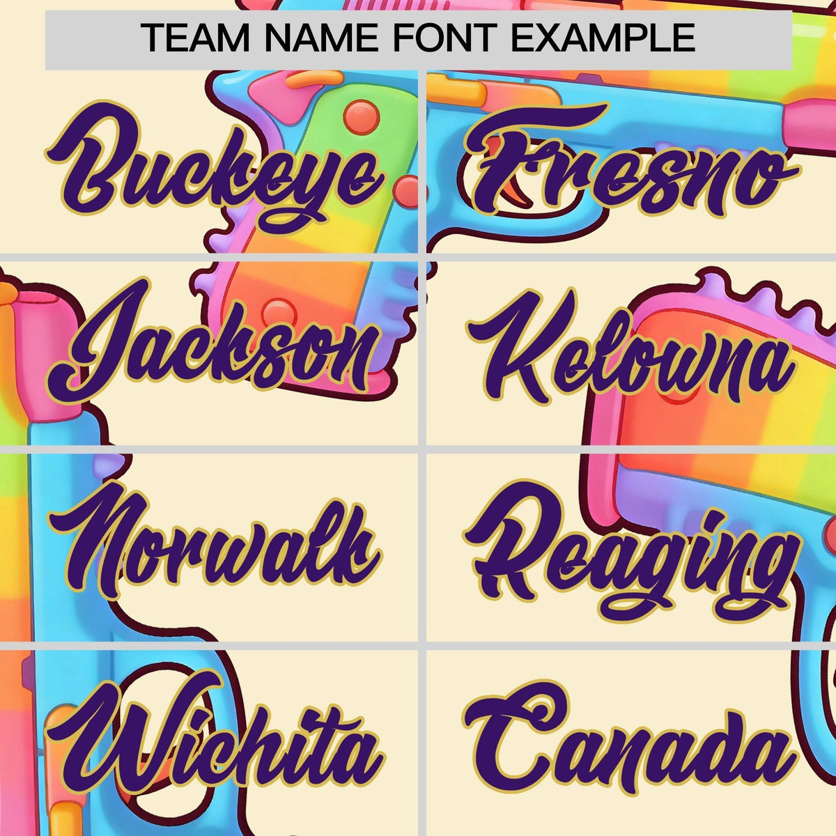 Custom Youth Baseball Jersey Cream Purple Sugar-Coated Firepower Graffiti Pattern Street Style