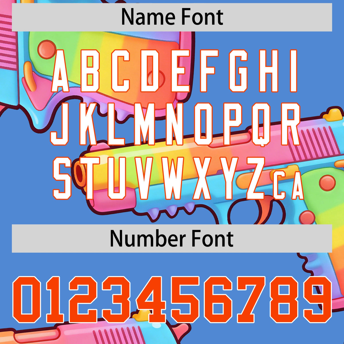 Custom Youth Baseball Jersey Powder Blue Orange Sugar-Coated Firepower Graffiti Pattern Hip-hop