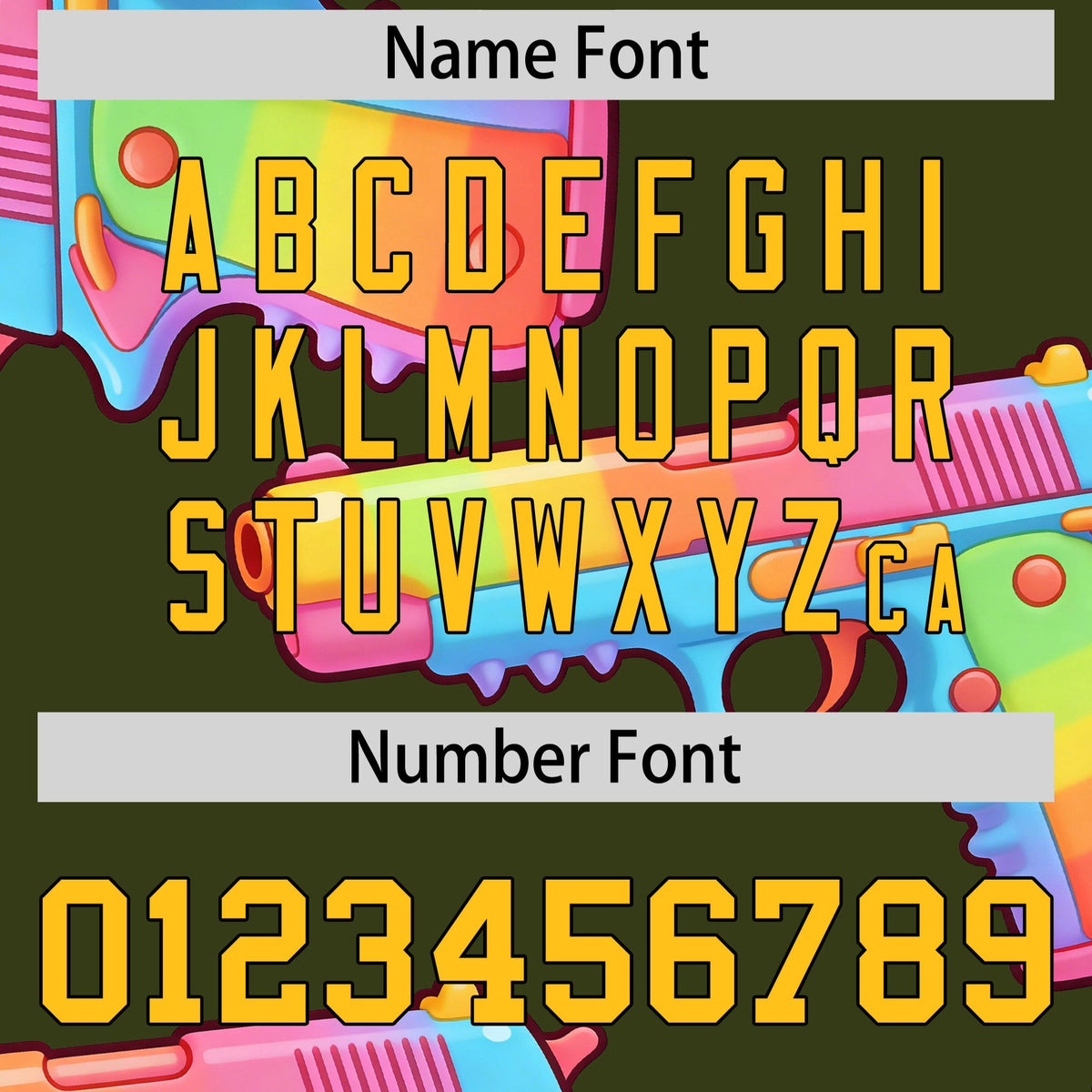 Custom Youth Baseball Jersey Olive Yellow Sugar-Coated Firepower Graffiti Pattern Street Style