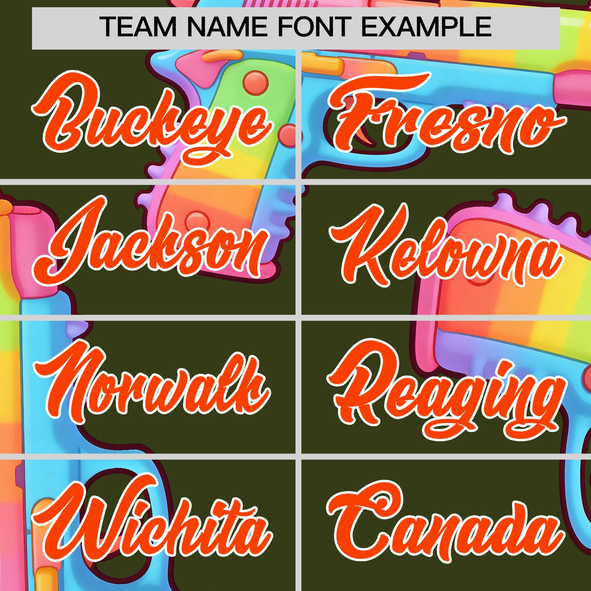 Custom Youth Baseball Jersey Olive Orange Sugar-Coated Firepower Graffiti Pattern Hip-hop