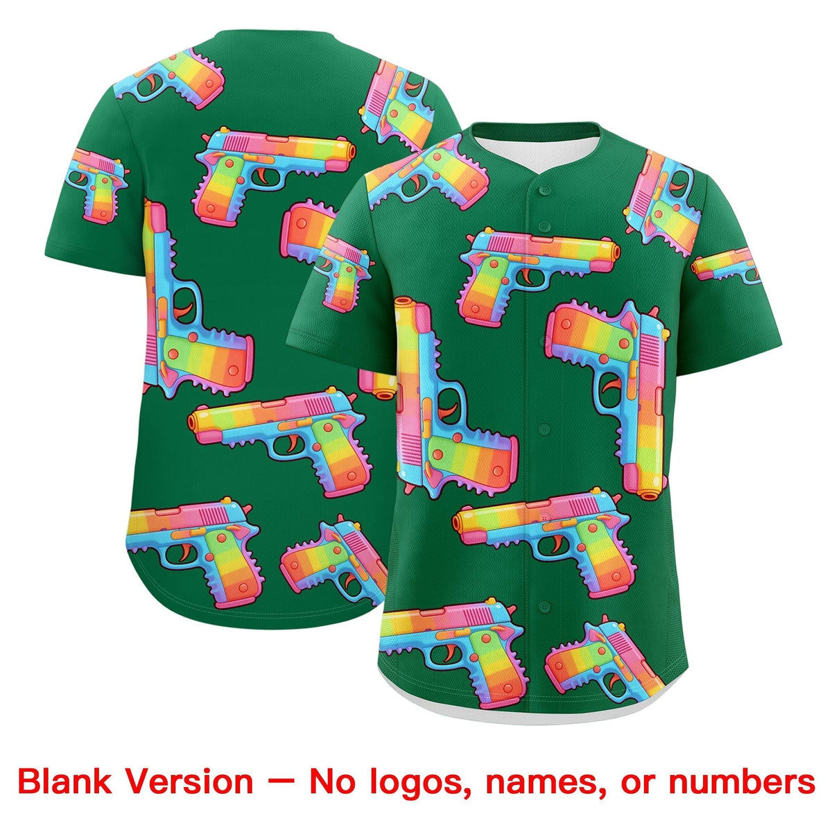 Custom Youth Baseball Jersey Kelly Green Orange Sugar-Coated Firepower Graffiti Pattern Street Style