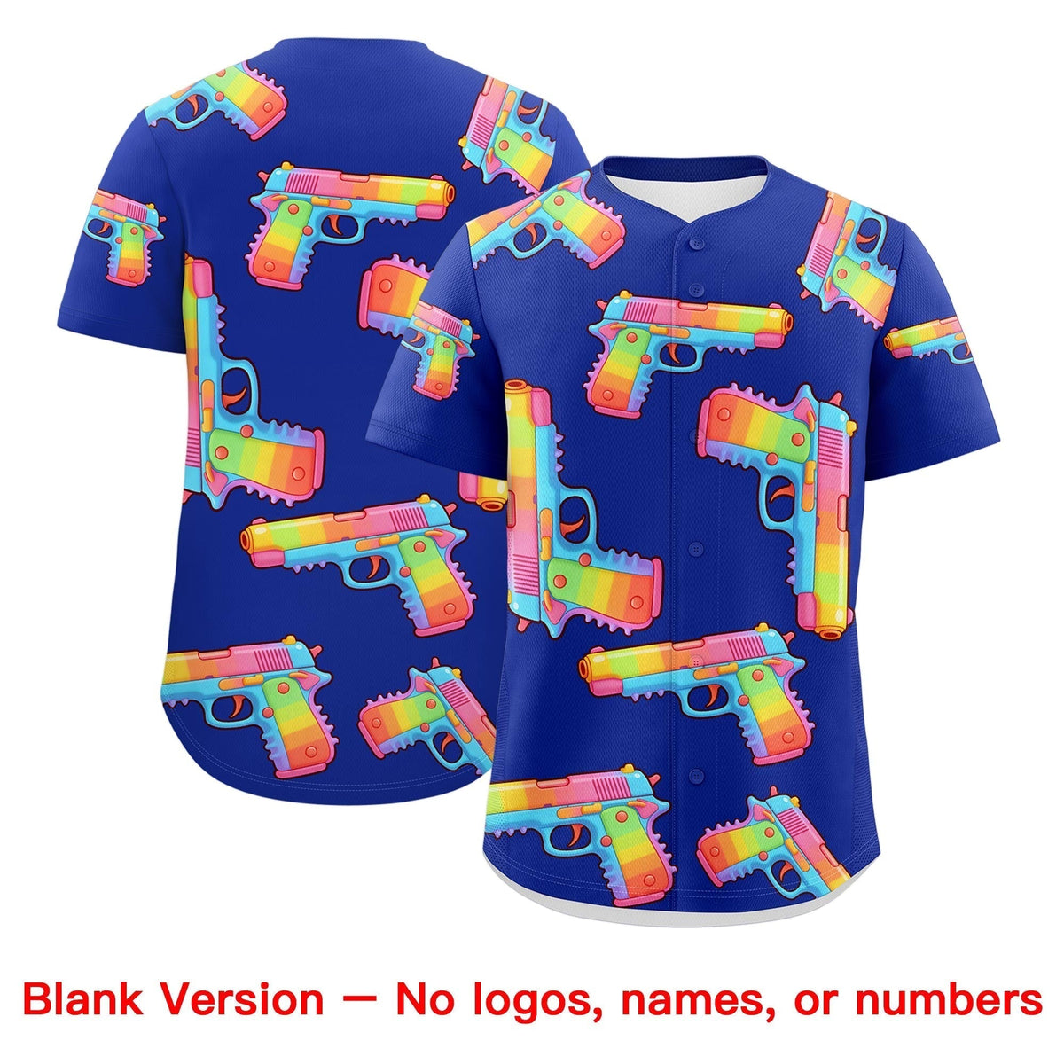 Custom Youth Baseball Jersey Royal Blue Yellow Sugar-Coated Firepower Graffiti Pattern Hip-hop