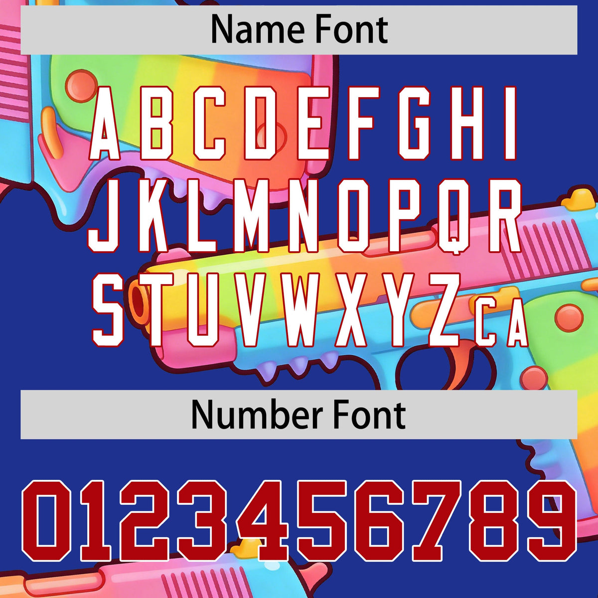 Custom Youth Baseball Jersey Royal Blue Red Sugar-Coated Firepower Graffiti Pattern Urban Fashion