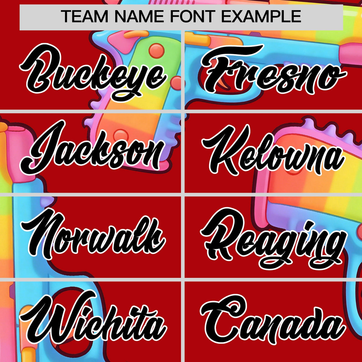 Custom Youth Baseball Jersey Red Black Sugar-Coated Firepower Graffiti Pattern Street Style