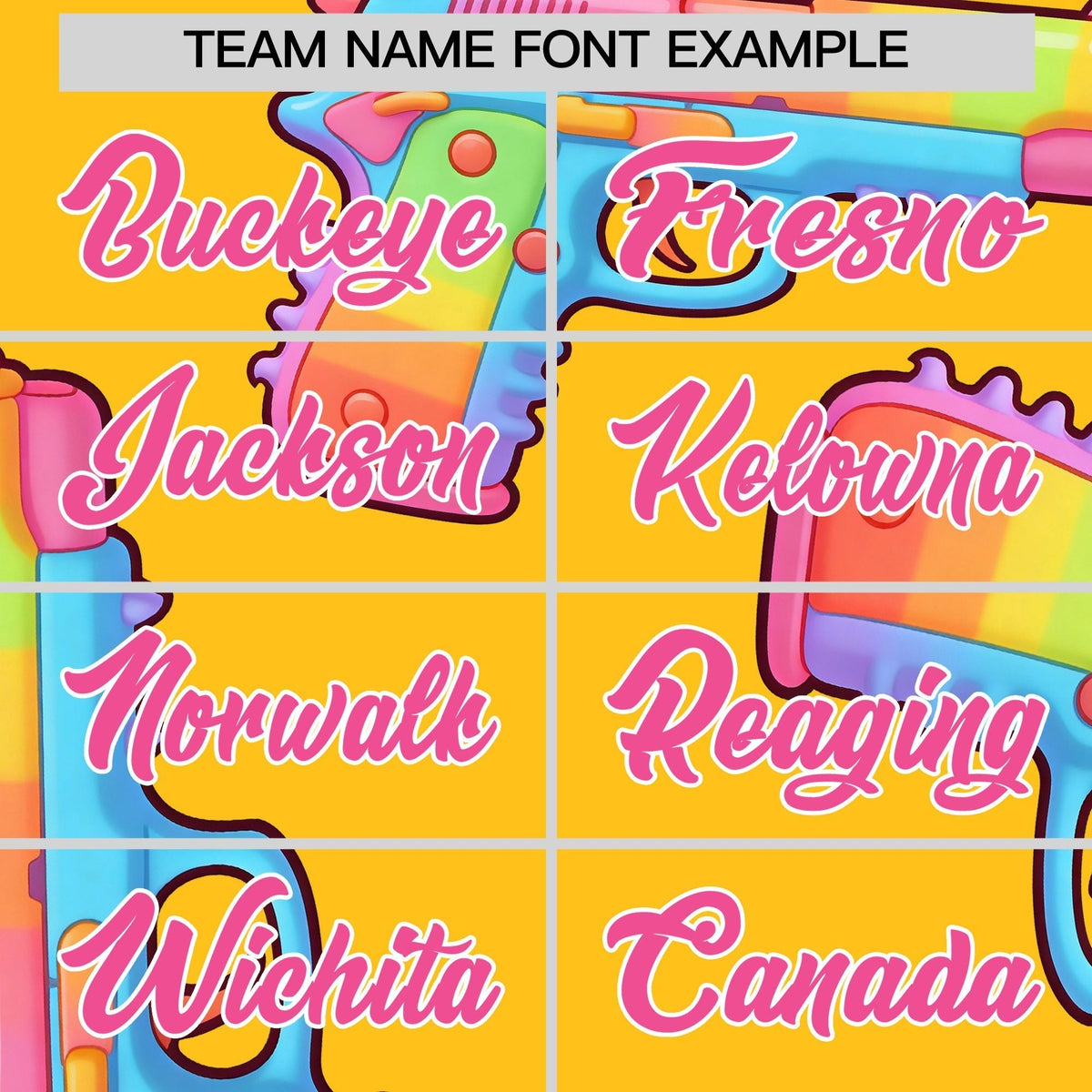 Custom Youth Baseball Jersey Yellow Pink Sugar-Coated Firepower Graffiti Pattern Hip-hop
