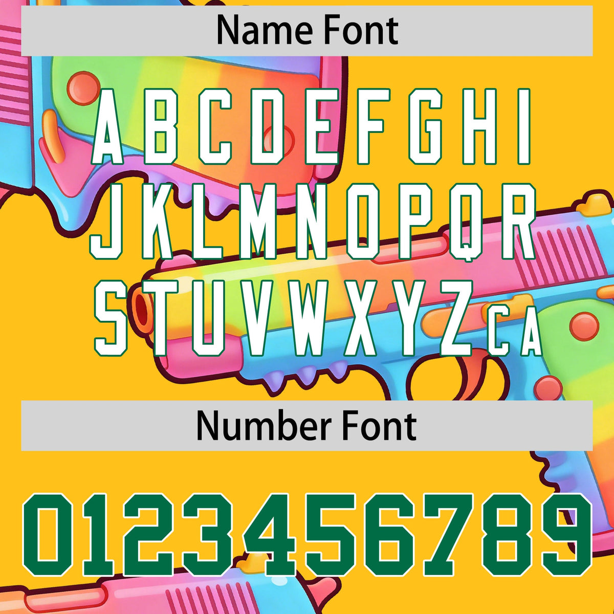 Custom Youth Baseball Jersey Yellow Kelly Green Sugar-Coated Firepower Graffiti Pattern Urban Fashion