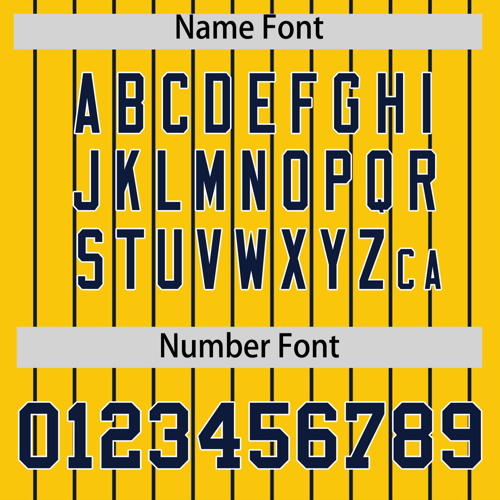 Custom Navy Gold Pinstripe Personalized Two-Tone Authentic Baseball Jersey