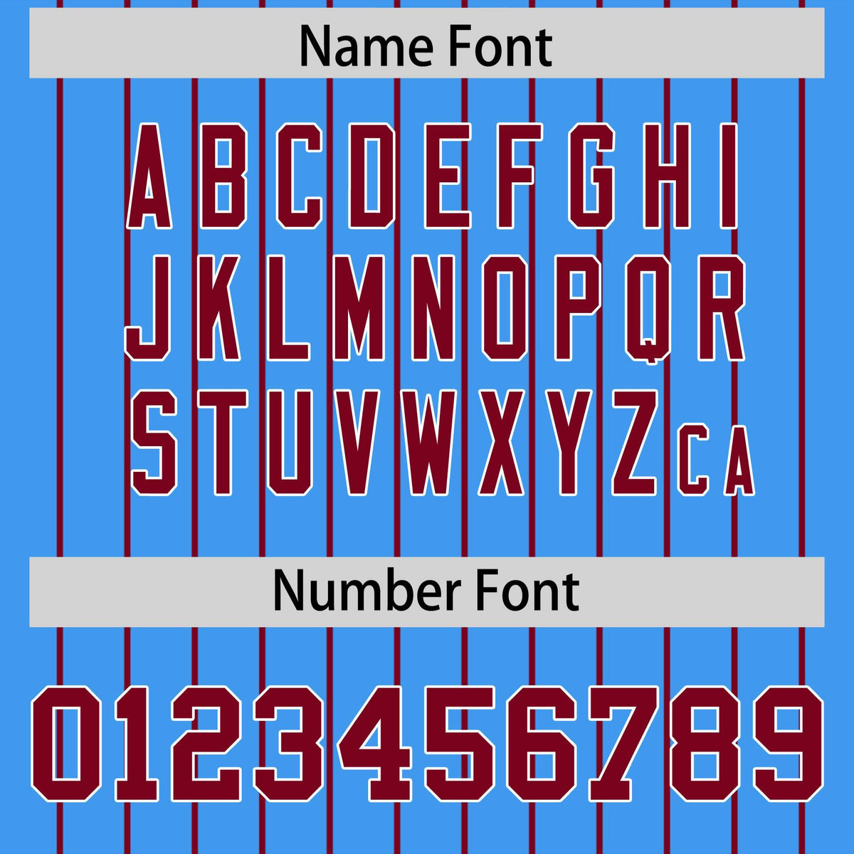 Custom Crimson Powder Blue Pinstripe Personalized Two-Tone Authentic Baseball Jersey