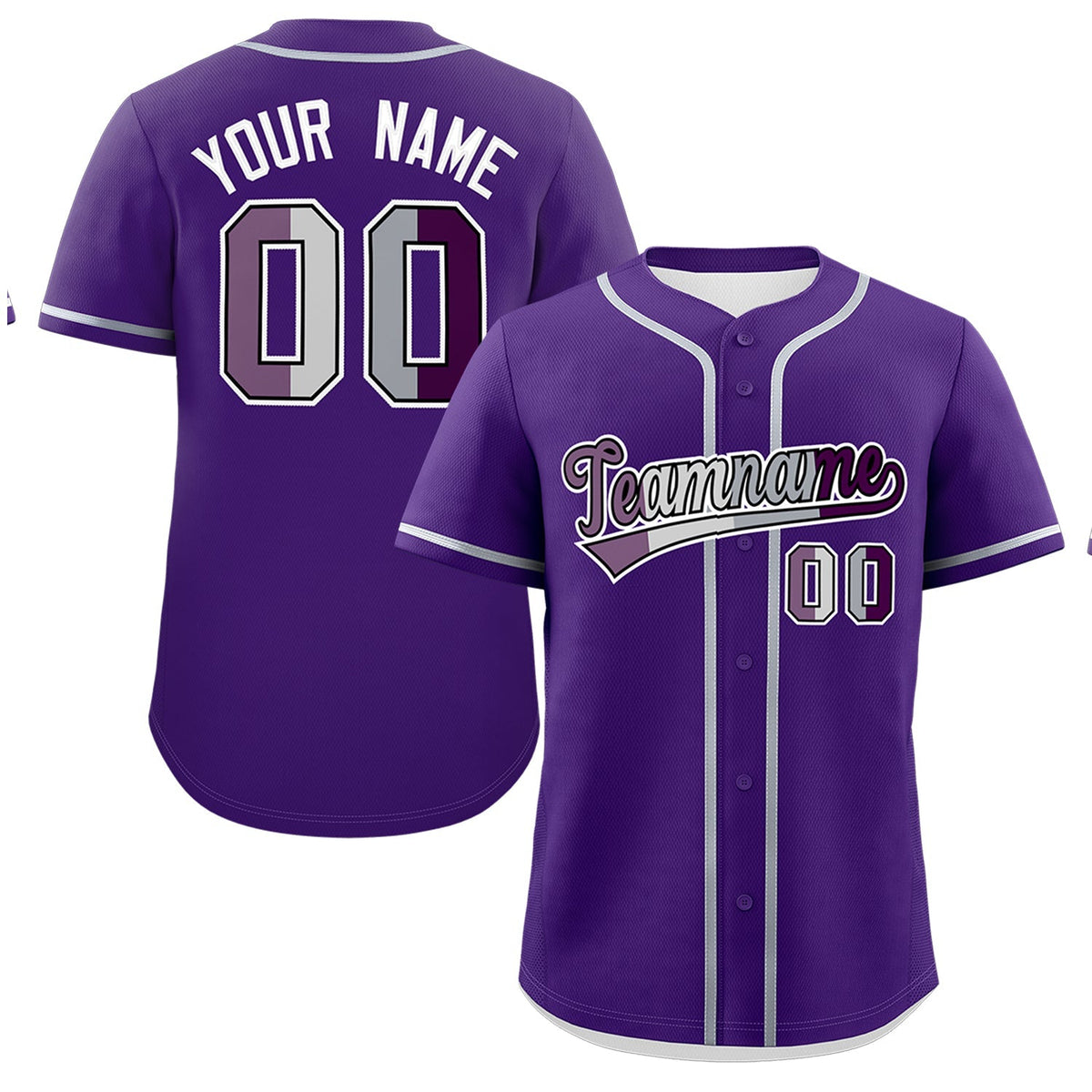Custom Purple Gray White Genderless For Pride Month Classic Style Baseball Jersey| KXKSHOP