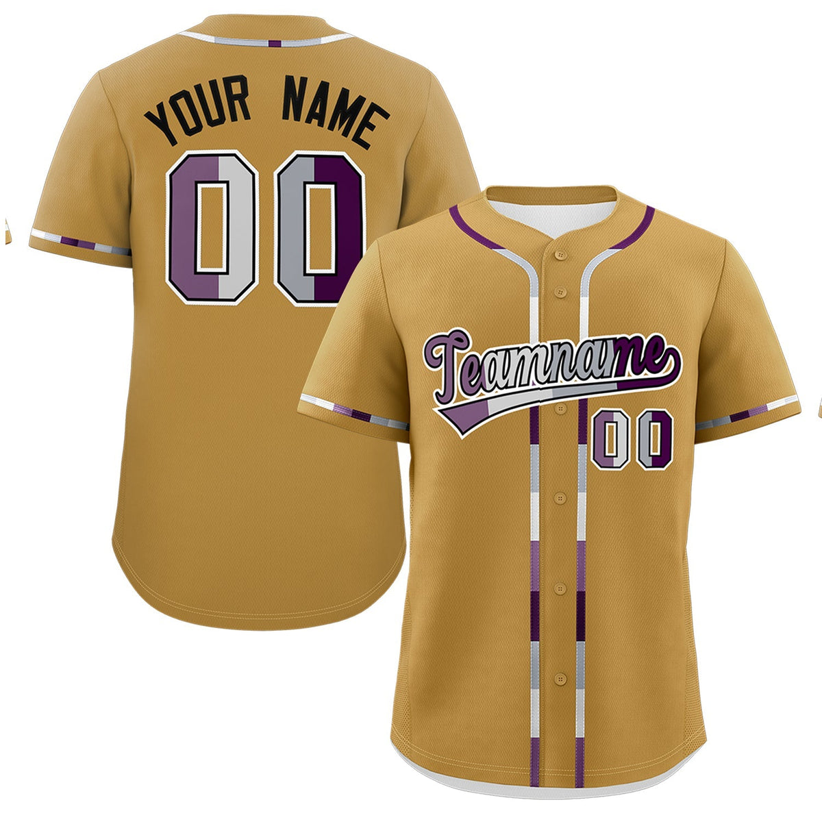Custom Old Gold Genderless For Pride Month Classic Style Baseball Jersey| KXKSHOP