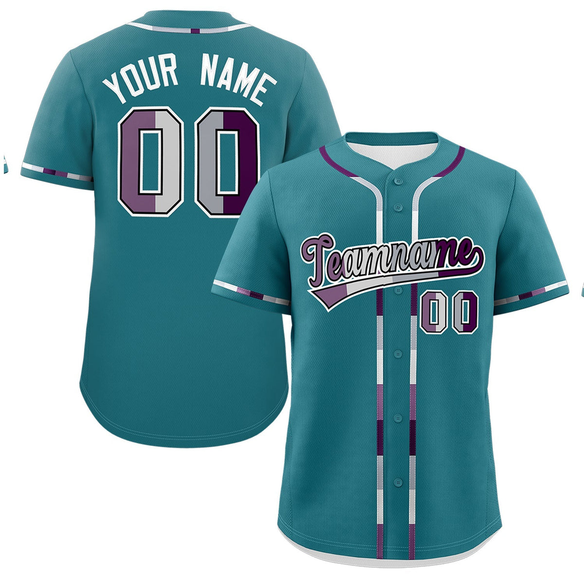 Custom Teal Genderless For Pride Month Classic Style Baseball Jersey| KXKSHOP