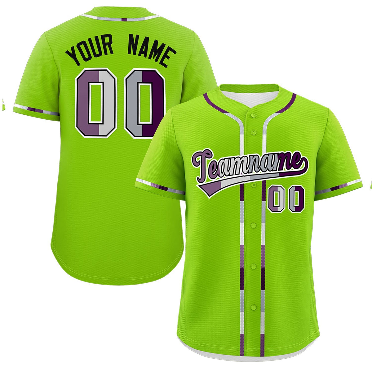 Custom Neon Green Genderless For Pride Month Classic Style Baseball Jersey| KXKSHOP