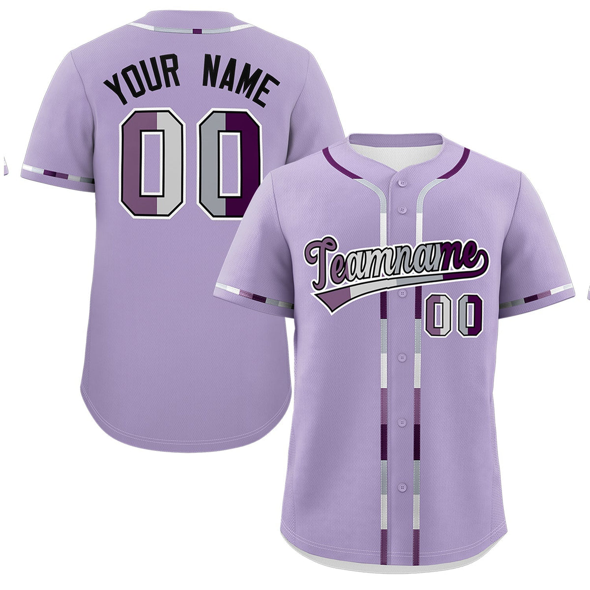 Custom Light Purple Genderless For Pride Month Classic Style Baseball Jersey| KXKSHOP