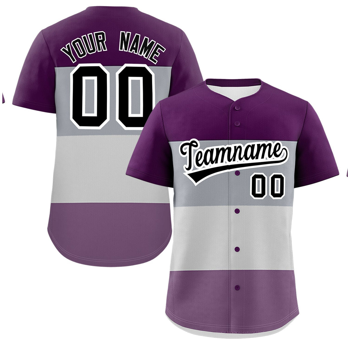 Custom Purple Gray Light Purple Genderless For Pride Month Classic Style Baseball Jersey| KXKSHOP