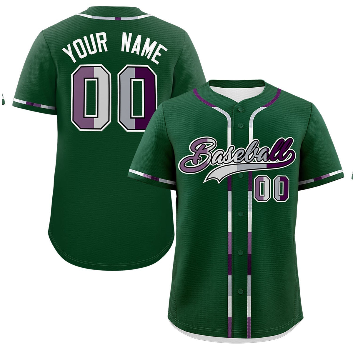 Custom Green White Genderless For Pride Month Classic Style Baseball Jersey| KXKSHOP