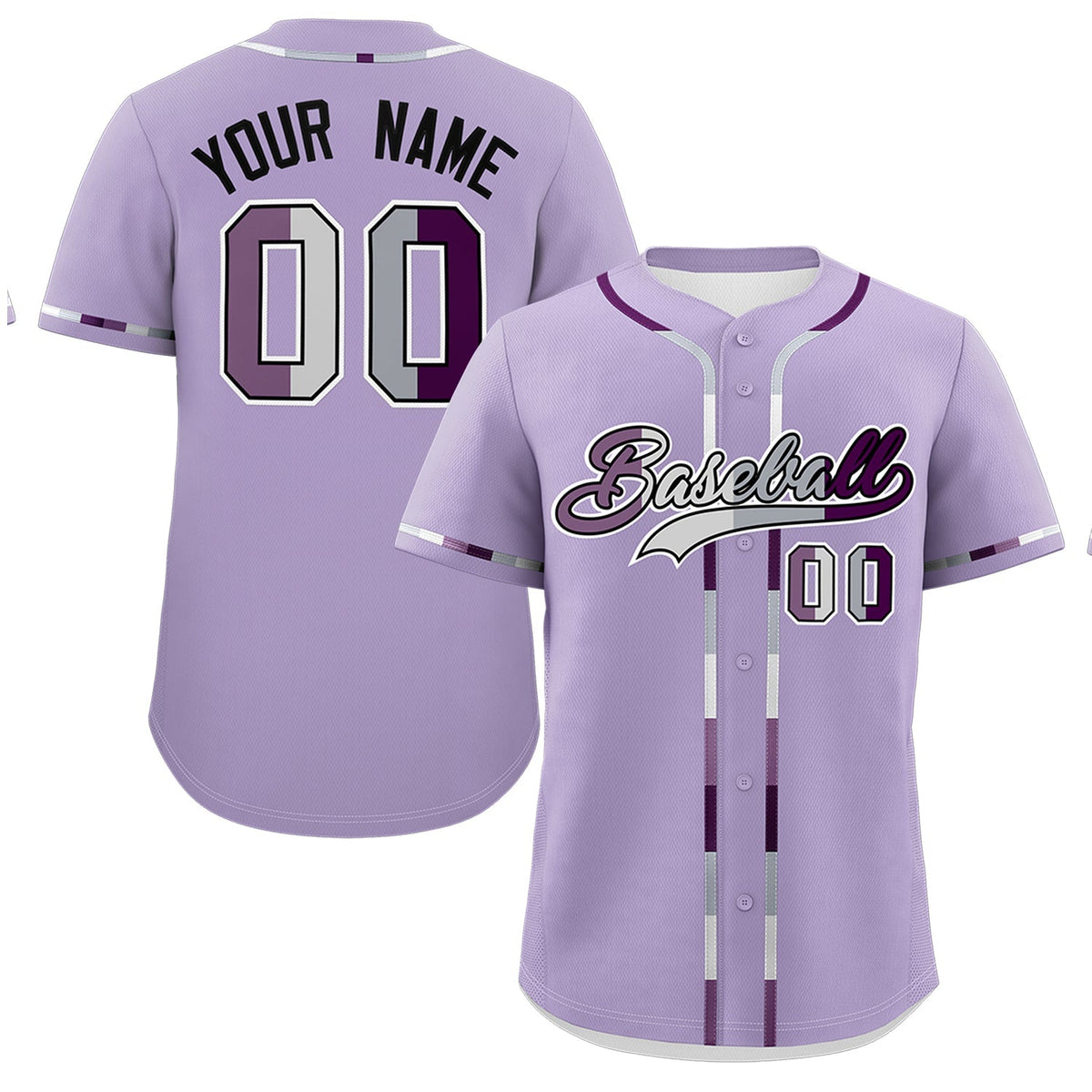 Custom Light Purple Genderless For Pride Month Classic Style Baseball Jersey| KXKSHOP