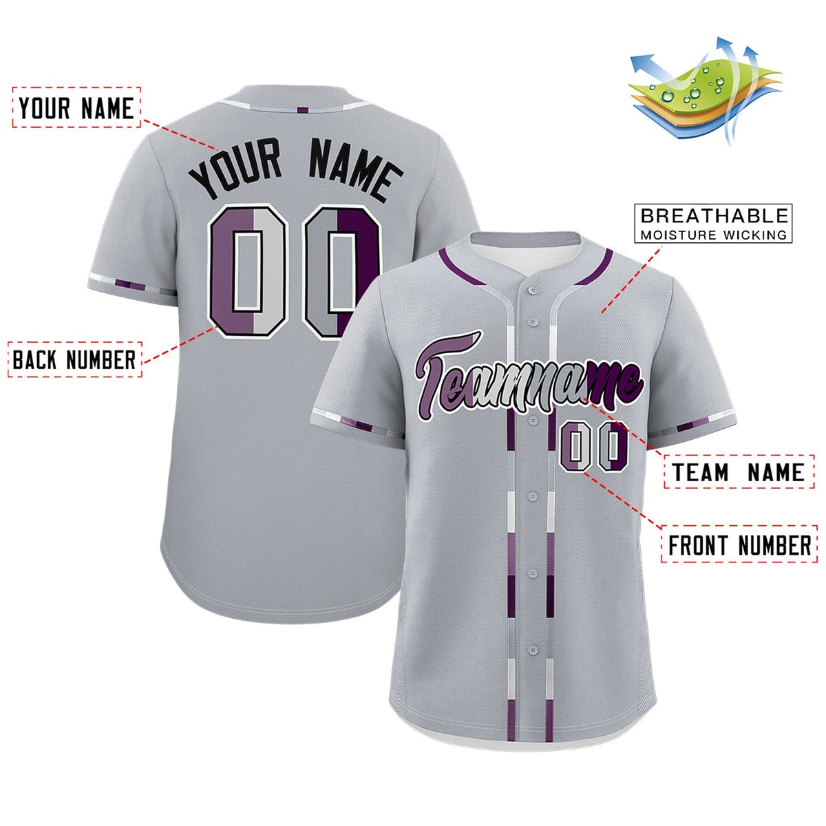 Custom Gray Genderless For Pride Month Classic Style Baseball Jersey| KXKSHOP