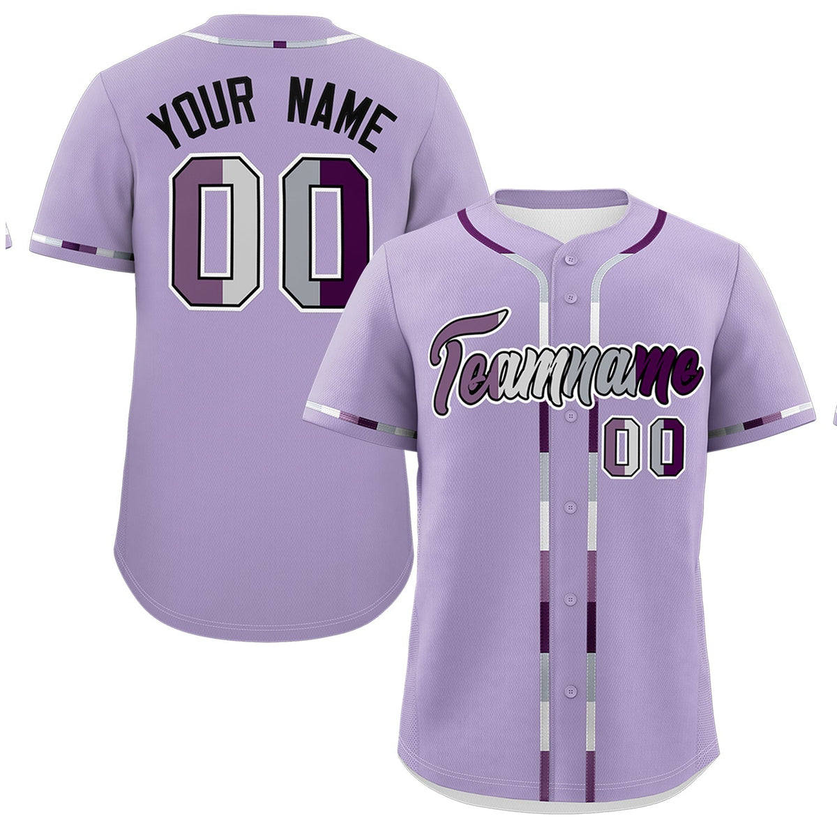 Custom Light Purple Genderless For Pride Month Classic Style Baseball Jersey| KXKSHOP