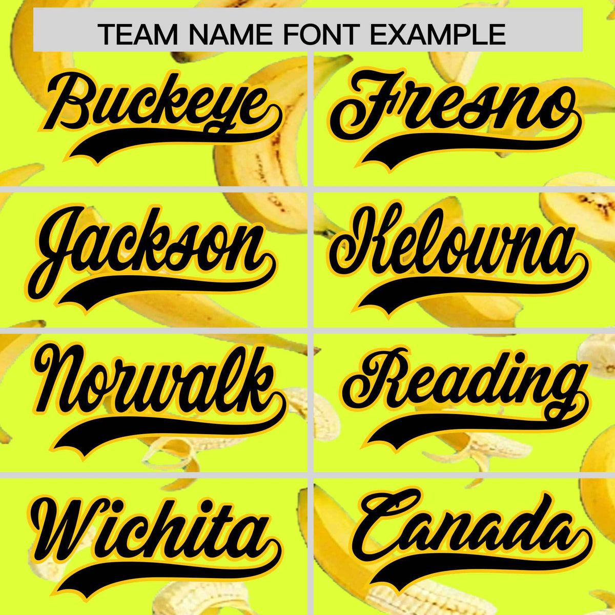 Custom Fluorescent Green Banana Graffiti Pattern Fashion Authentic Baseball Jersey | Graffiti Pattern | Embroidery&amp;Dye-sublimation printing | KXKSHOP