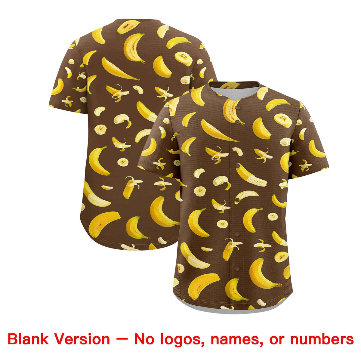Custom Light Brown Banana Graffiti Pattern Fashion Authentic Baseball Jersey | Graffiti Pattern | Embroidery&Dye-sublimation printing | KXKSHOP