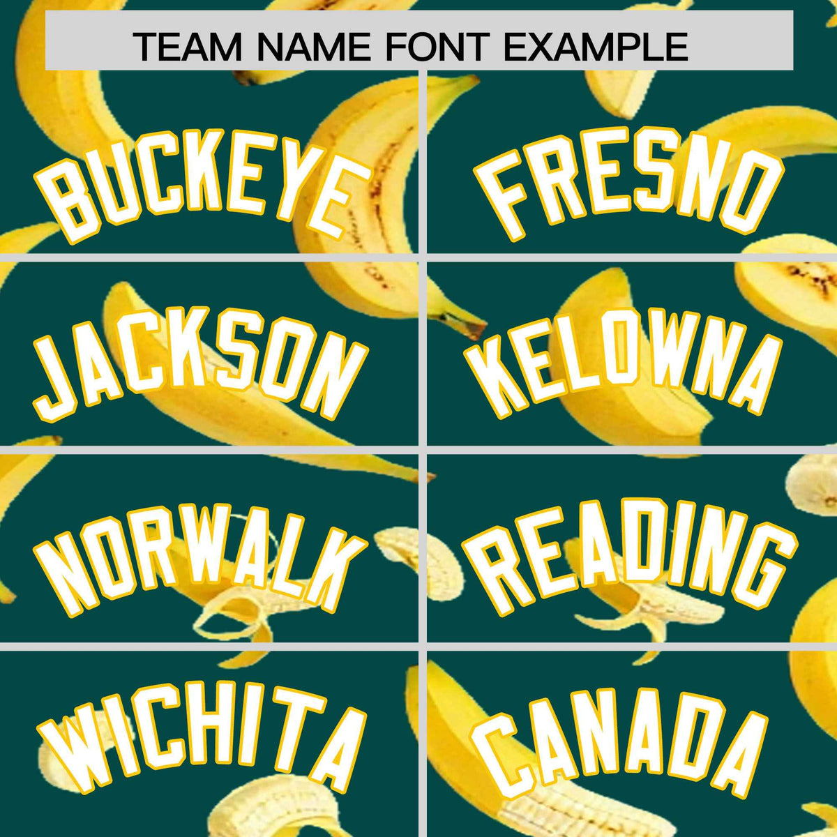 Custom Midnight Green Banana Graffiti Pattern Fashion Authentic Baseball Jersey | Graffiti Pattern | Embroidery&amp;Dye-sublimation printing | KXKSHOP