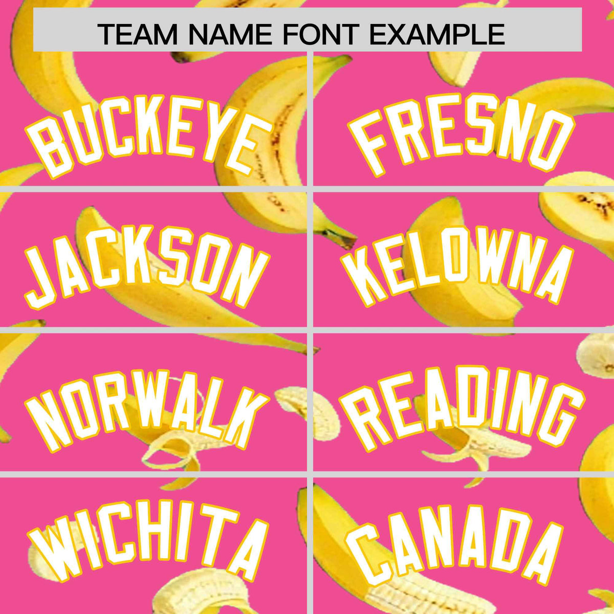 Custom Pink Banana Graffiti Pattern Fashion Authentic Baseball Jersey | Graffiti Pattern | Embroidery&amp;Dye-sublimation printing | KXKSHOP