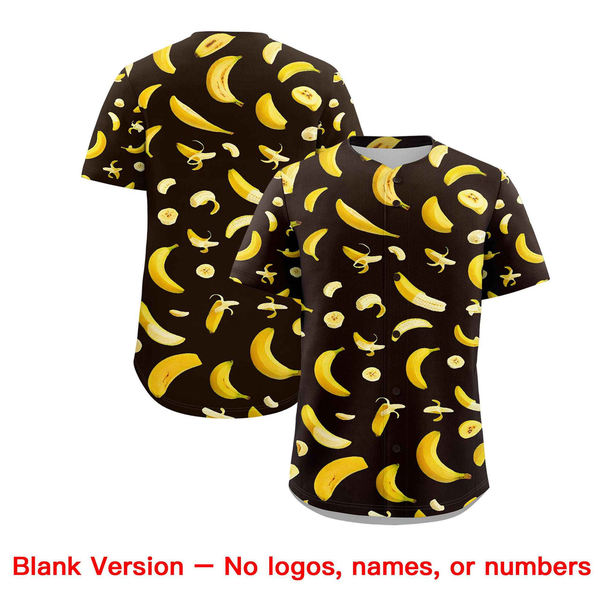 Custom Brown Banana Graffiti Pattern Fashion Authentic Baseball Jersey | Graffiti Pattern | Embroidery&amp;Dye-sublimation printing | KXKSHOP