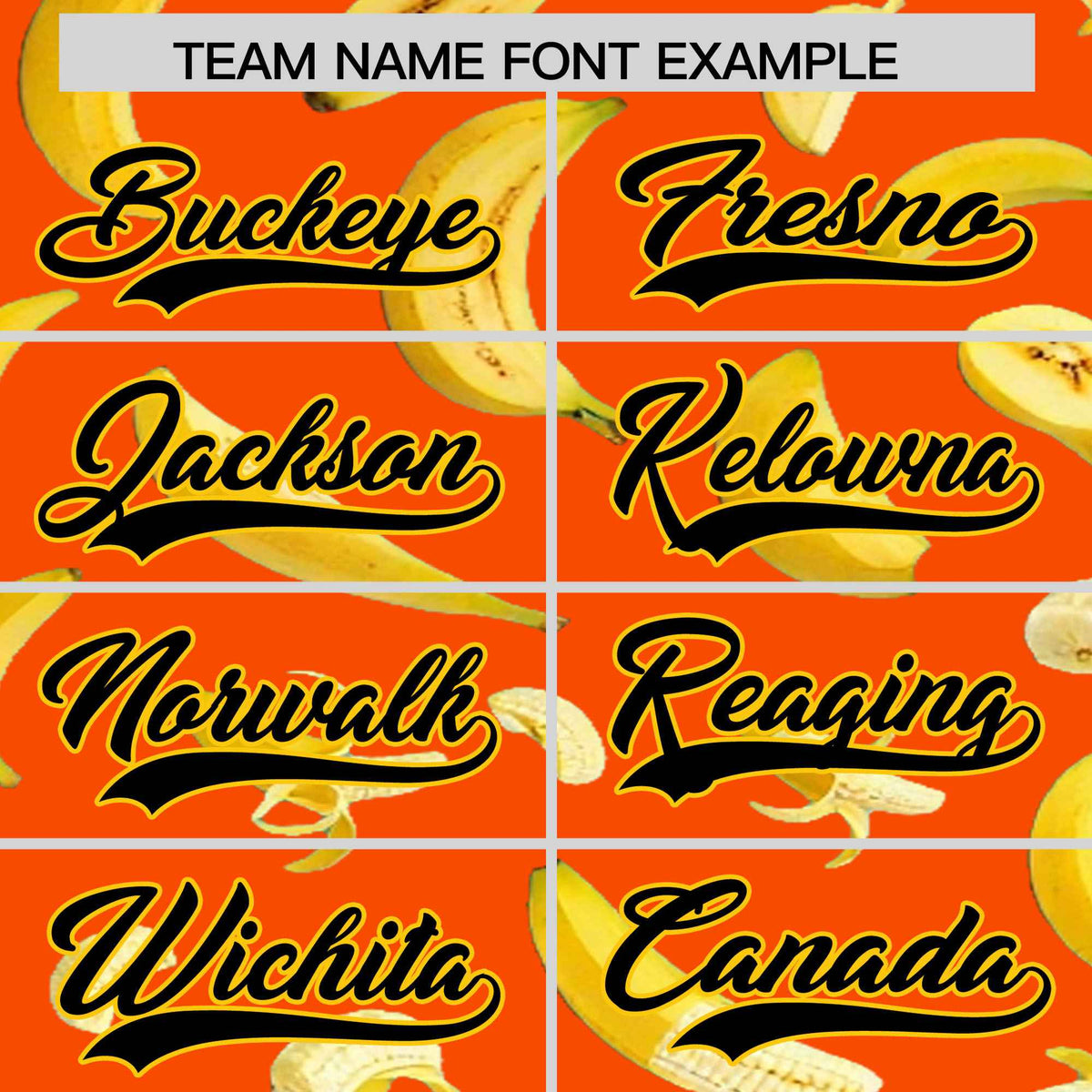 Custom Orange Banana Graffiti Pattern Fashion Authentic Baseball Jersey | Graffiti Pattern | Embroidery&amp;Dye-sublimation printing | KXKSHOP