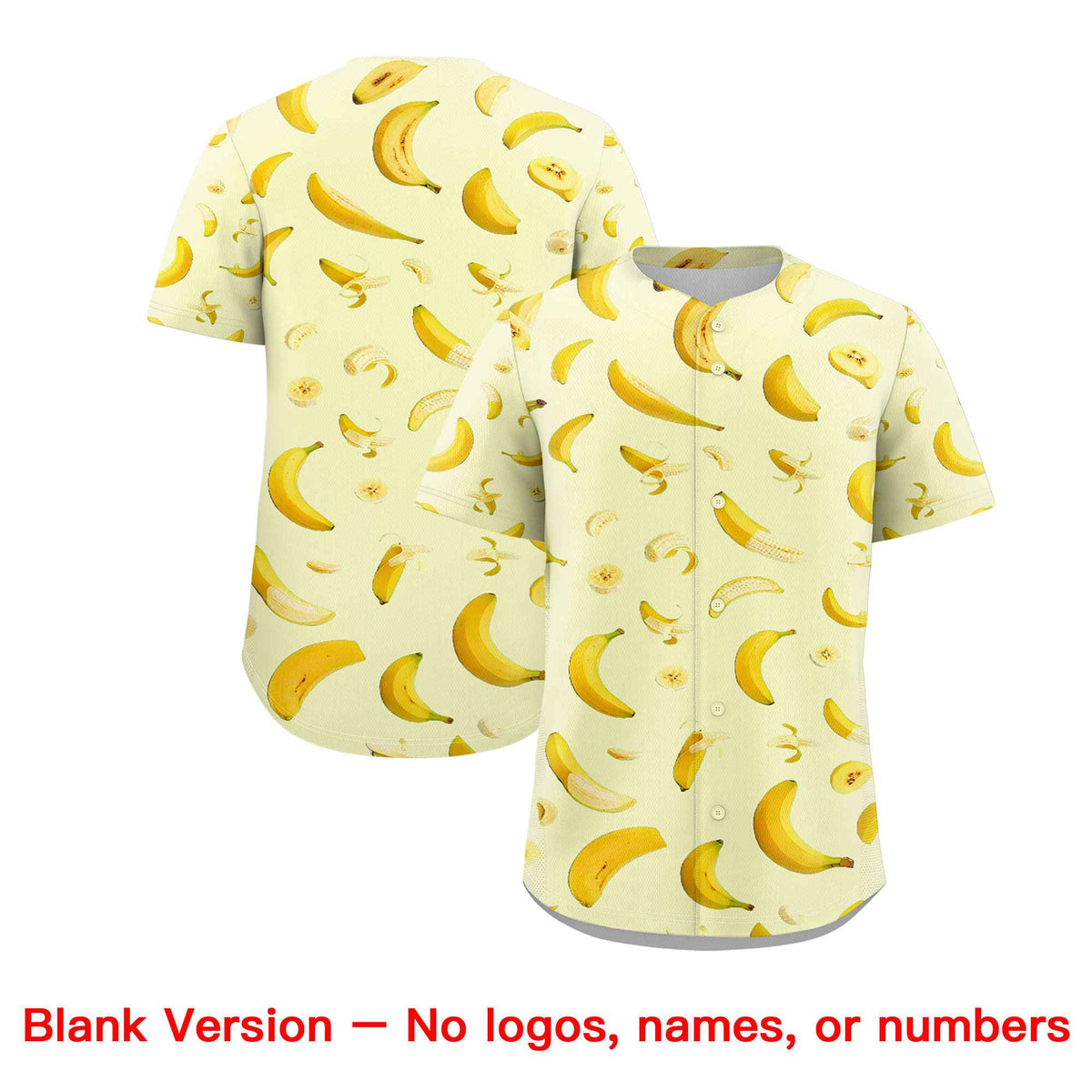 Custom Cream Banana Graffiti Pattern Fashion Authentic Baseball Jersey | Graffiti Pattern | Embroidery&amp;Dye-sublimation printing | KXKSHOP