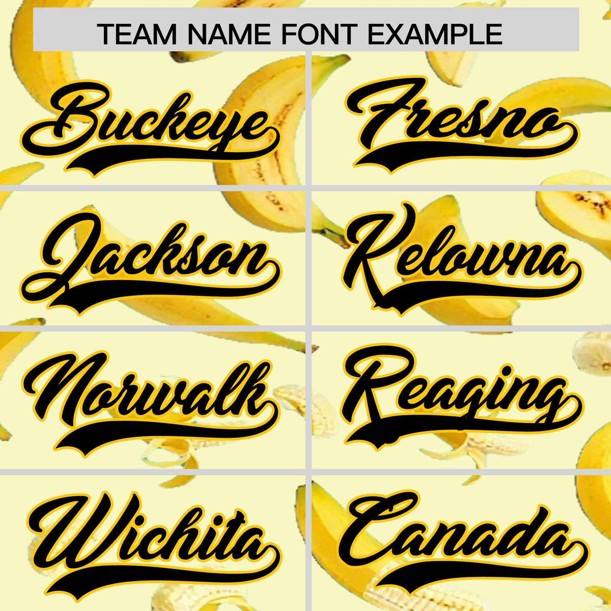 Custom Cream Banana Graffiti Pattern Fashion Authentic Baseball Jersey | Graffiti Pattern | Embroidery&amp;Dye-sublimation printing | KXKSHOP