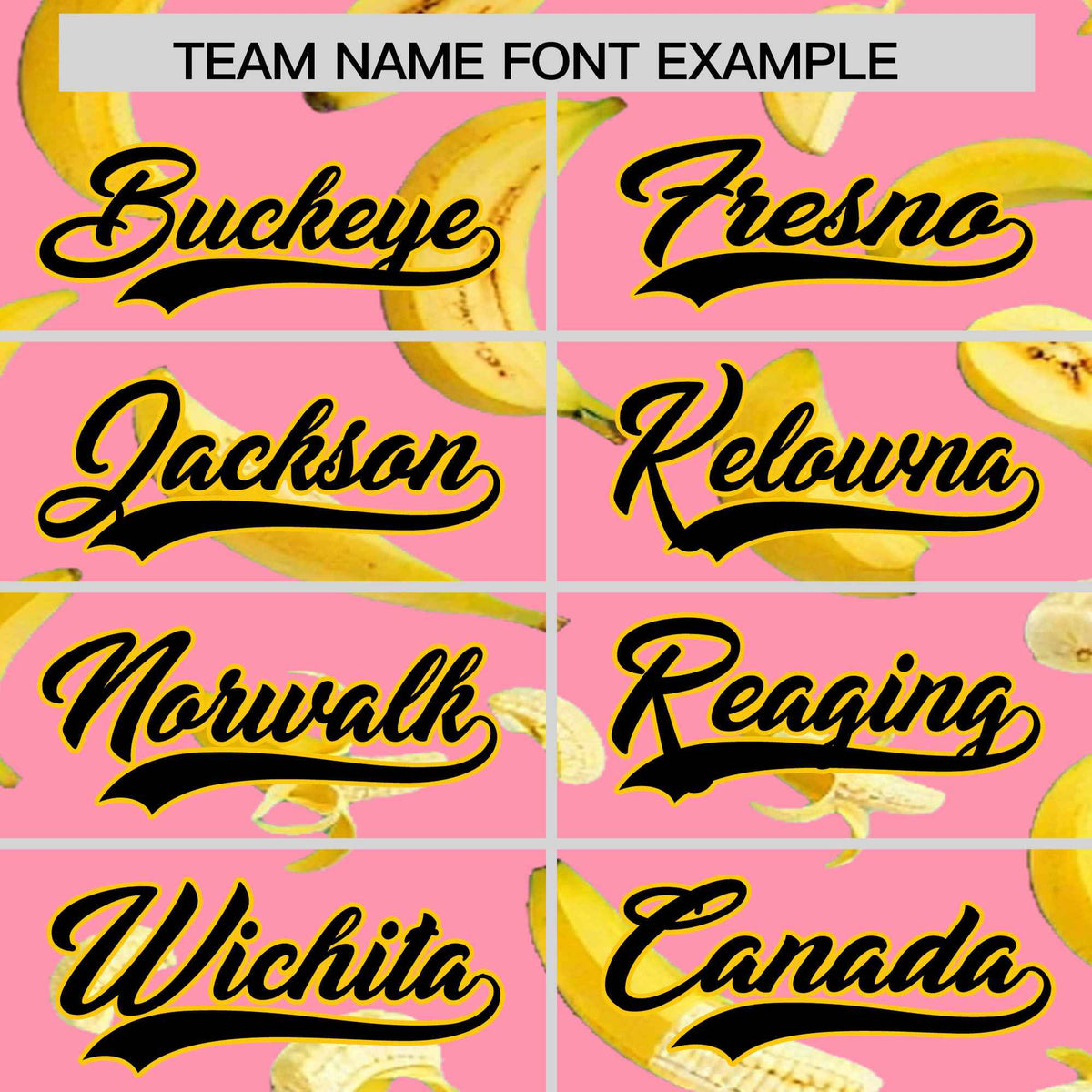 Custom Light Pink Banana Graffiti Pattern Fashion Authentic Baseball Jersey | Graffiti Pattern | Embroidery&amp;Dye-sublimation printing | KXKSHOP