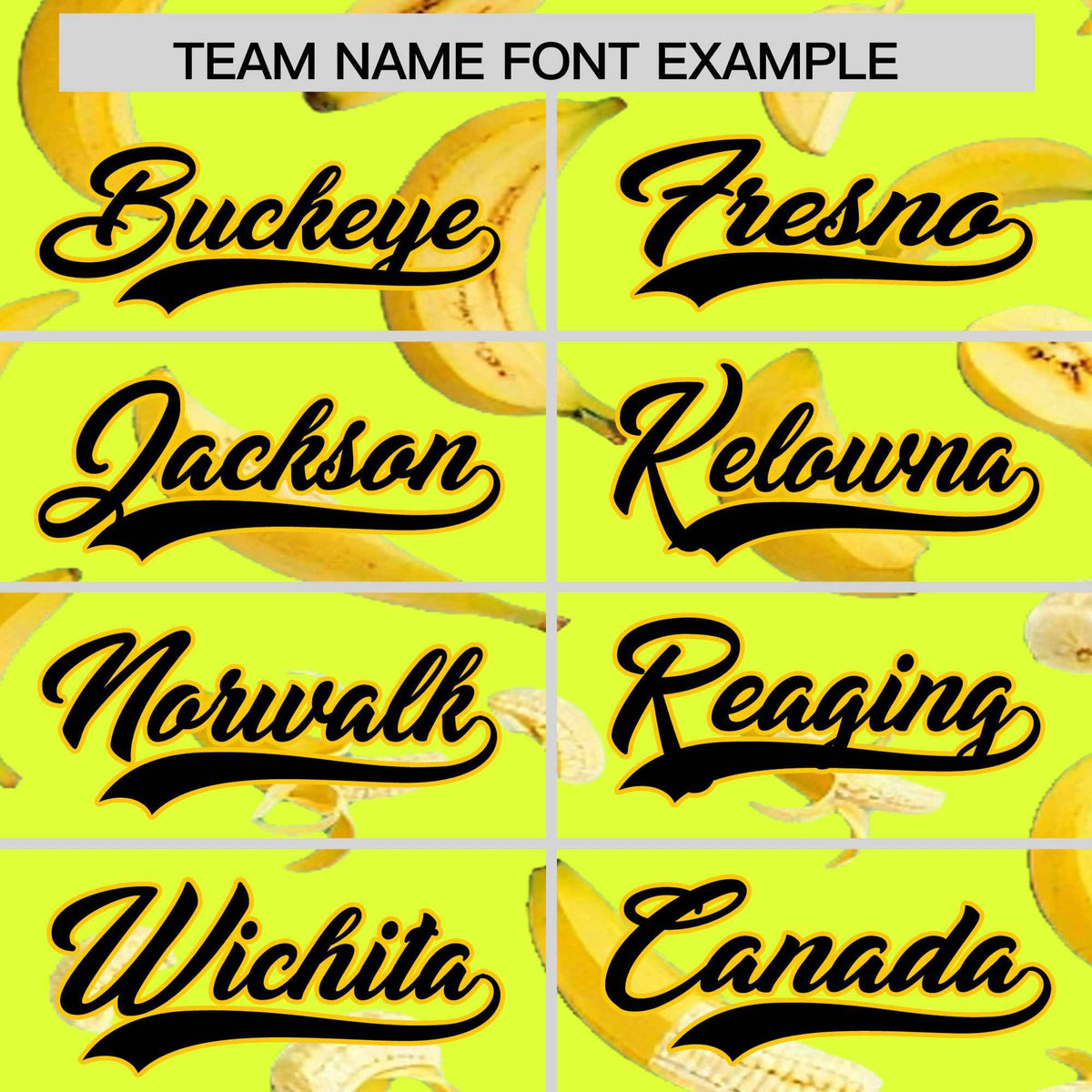 Custom Fluorescent Green Banana Graffiti Pattern Fashion Authentic Baseball Jersey | Graffiti Pattern | Embroidery&amp;Dye-sublimation printing | KXKSHOP