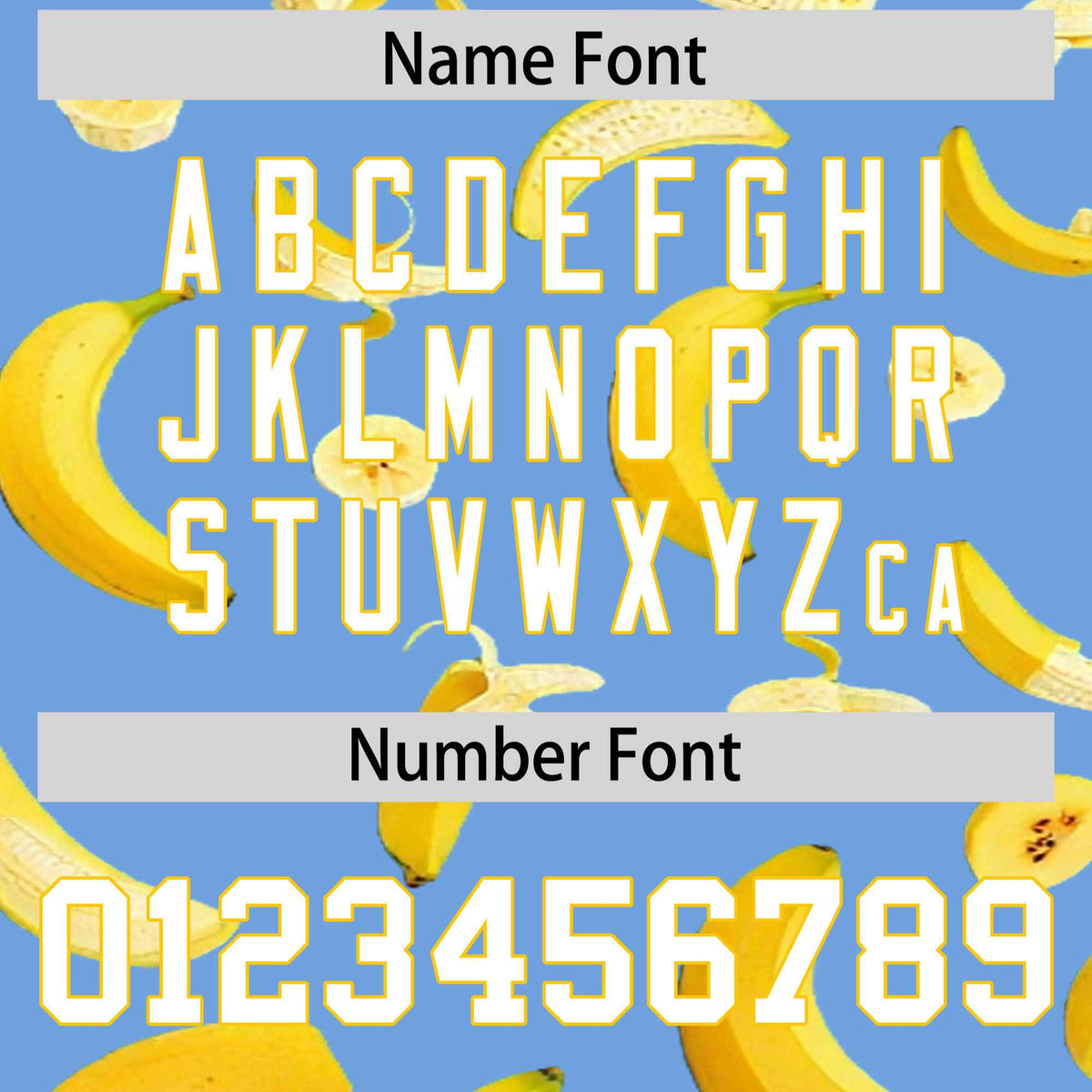 Custom Light Blue Banana Graffiti Pattern Fashion Authentic Baseball Jersey | Graffiti Pattern | Embroidery&amp;Dye-sublimation printing | KXKSHOP