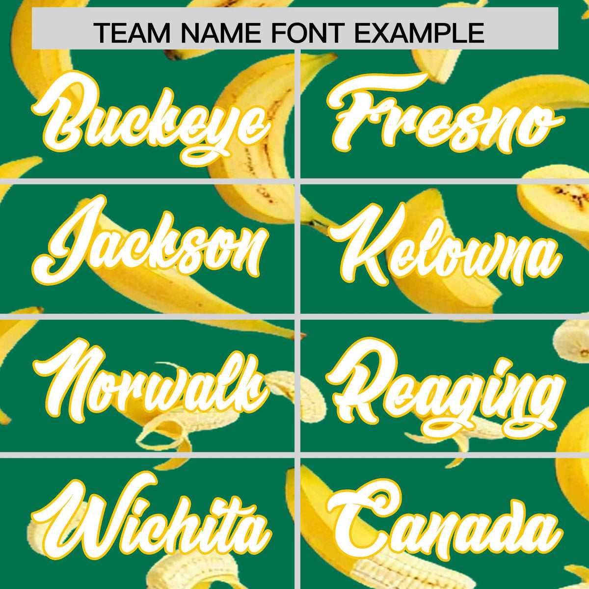 Custom Kelly Green Banana Graffiti Pattern Fashion Authentic Baseball Jersey | Graffiti Pattern | Embroidery&amp;Dye-sublimation printing | KXKSHOP