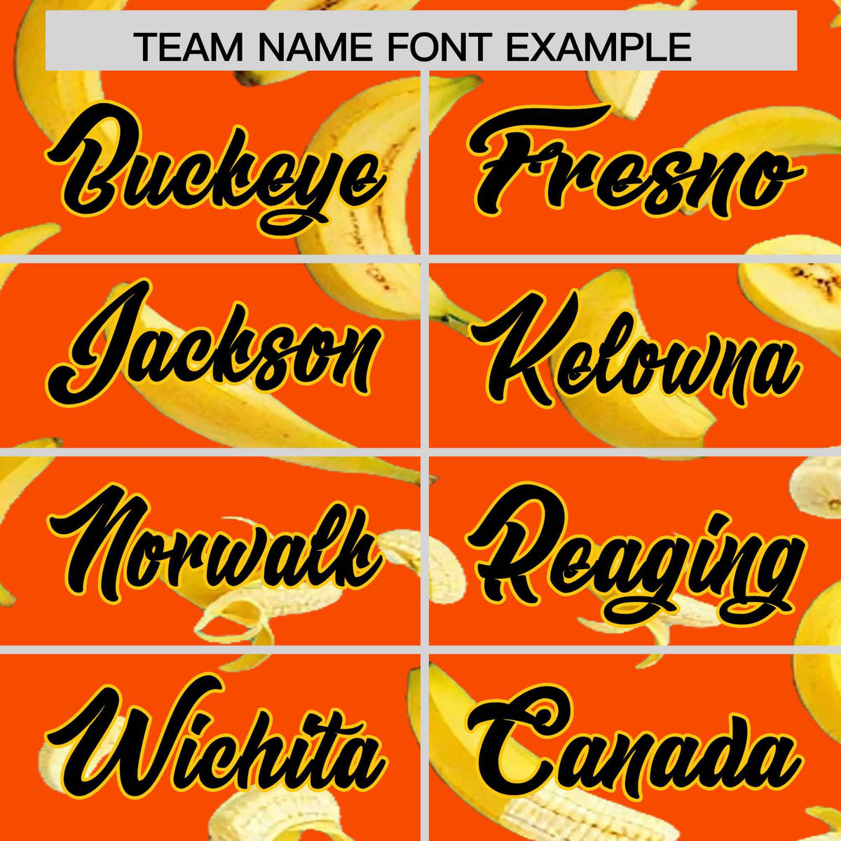 Custom Orange Banana Graffiti Pattern Fashion Authentic Baseball Jersey | Graffiti Pattern | Embroidery&amp;Dye-sublimation printing | KXKSHOP