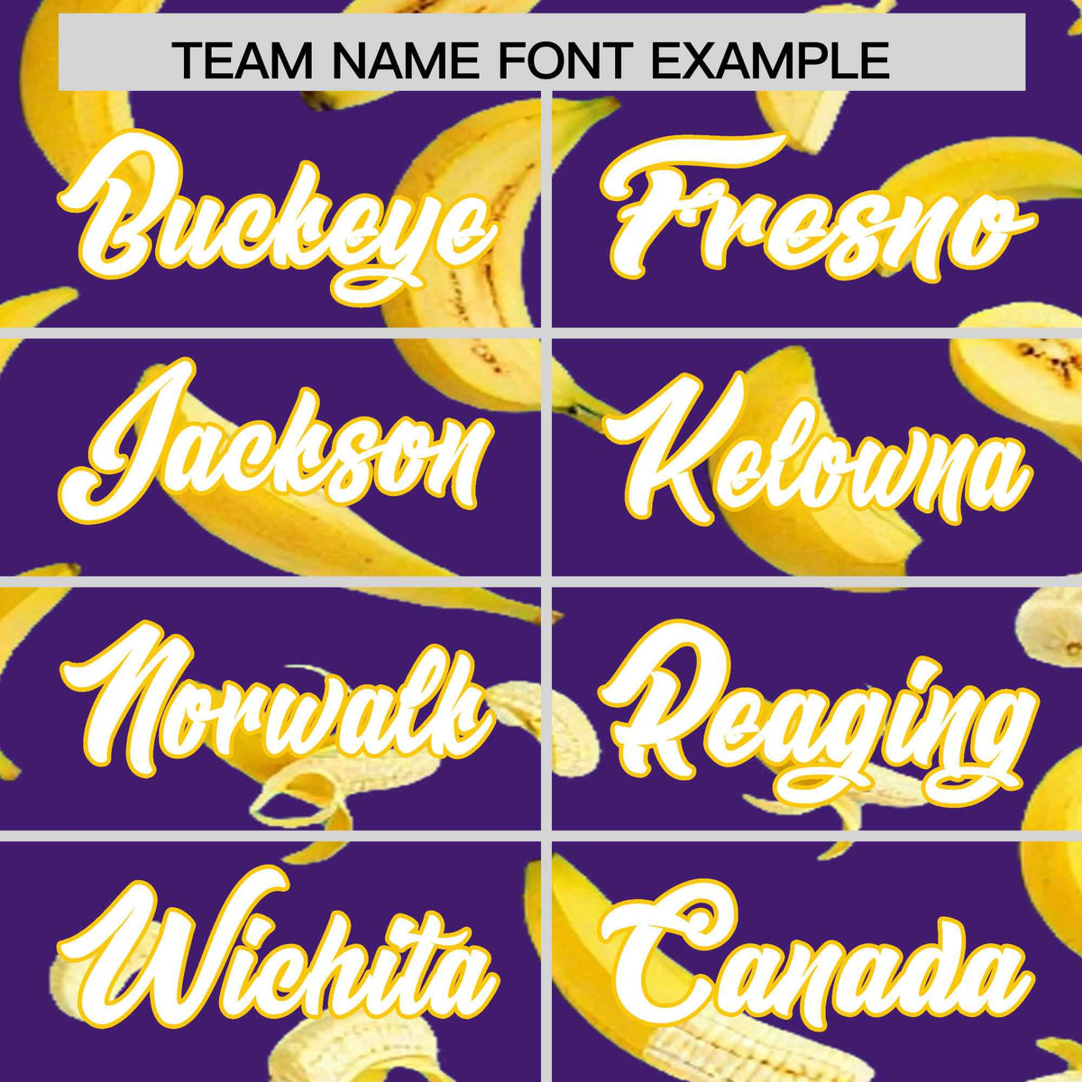 Custom Purple Banana Graffiti Pattern Fashion Authentic Baseball Jersey | Graffiti Pattern | Embroidery&amp;Dye-sublimation printing | KXKSHOP