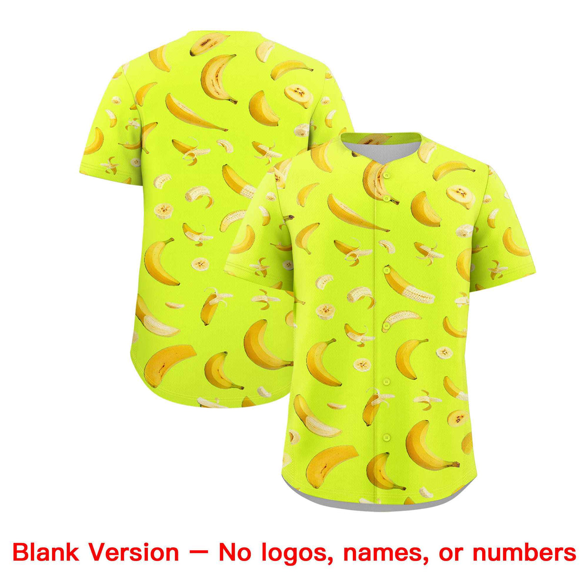 Custom Fluorescent Green Banana Graffiti Pattern Fashion Authentic Baseball Jersey | Graffiti Pattern | Embroidery&amp;Dye-sublimation printing | KXKSHOP