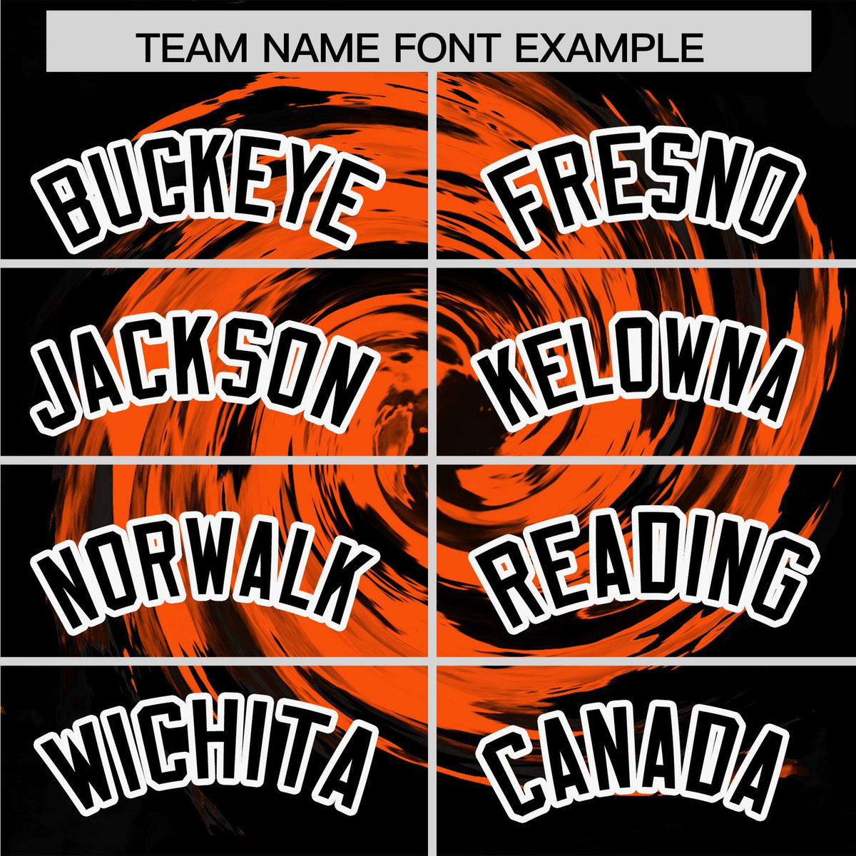 Custom Orange Black Swirl Graffiti Pattern Authentic Baseball Jersey