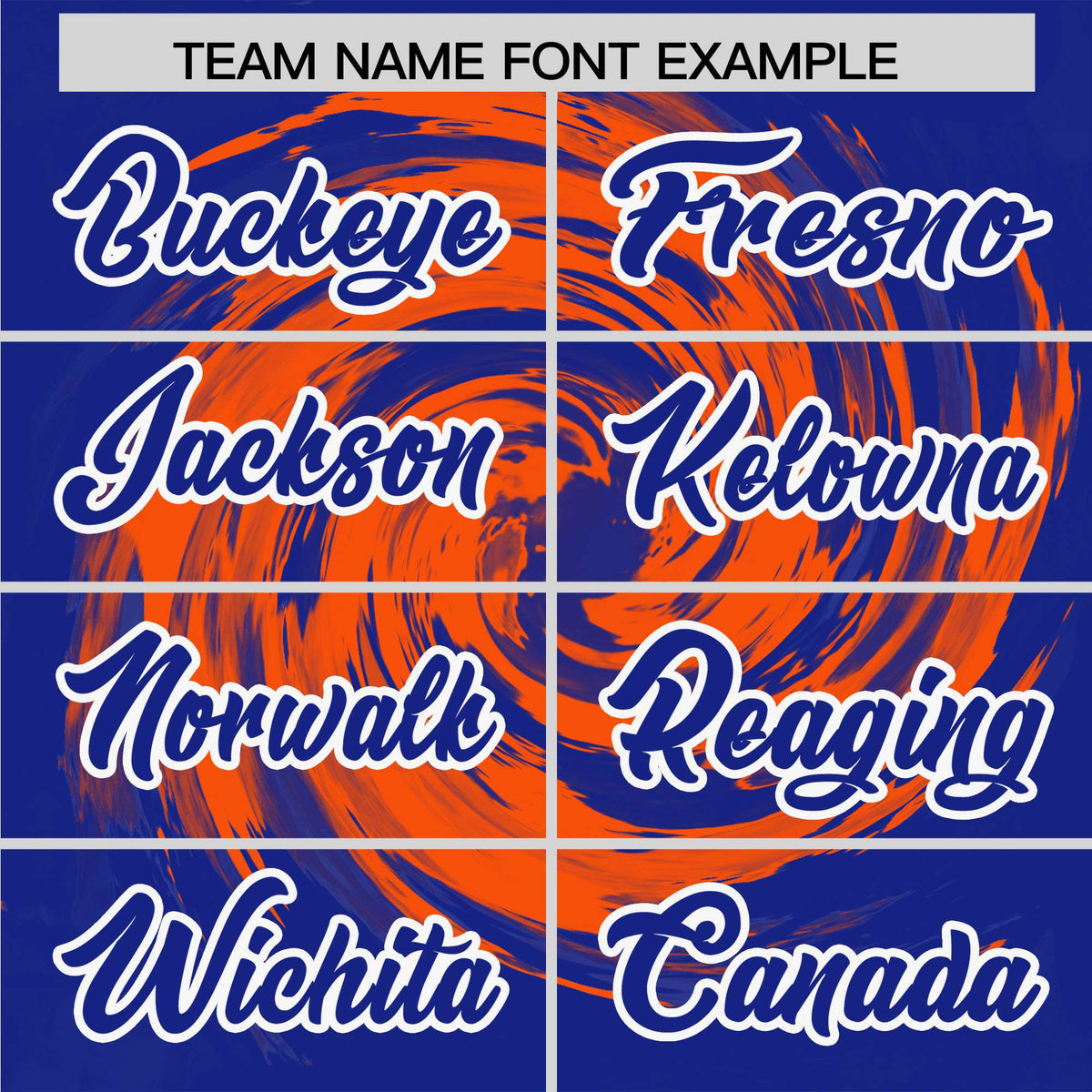 Custom Orange Royal Swirl Graffiti Pattern Authentic Baseball Jersey