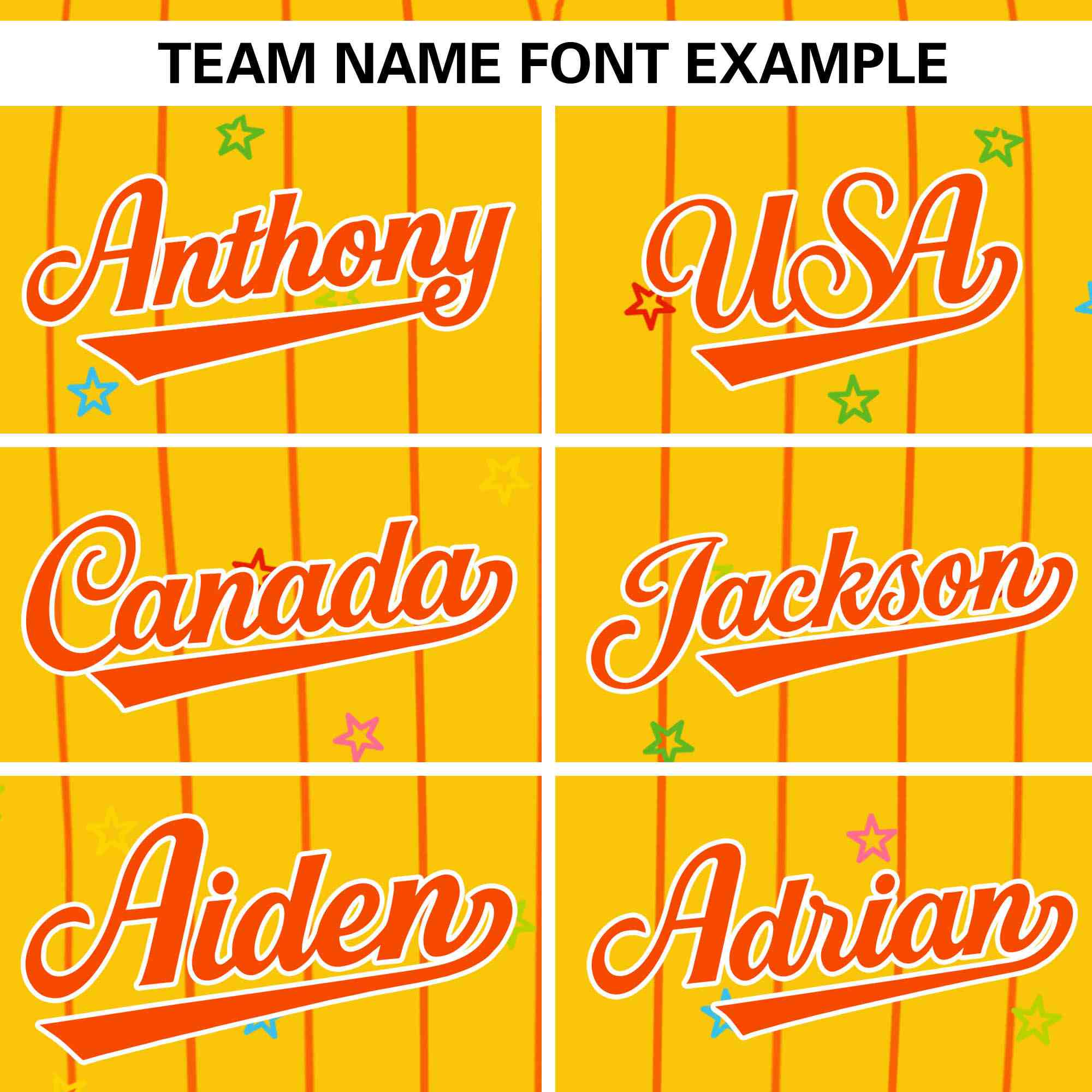 Custom Gold Orange Stripe Fashion Personalized Star Pattern Authentic Baseball Jersey