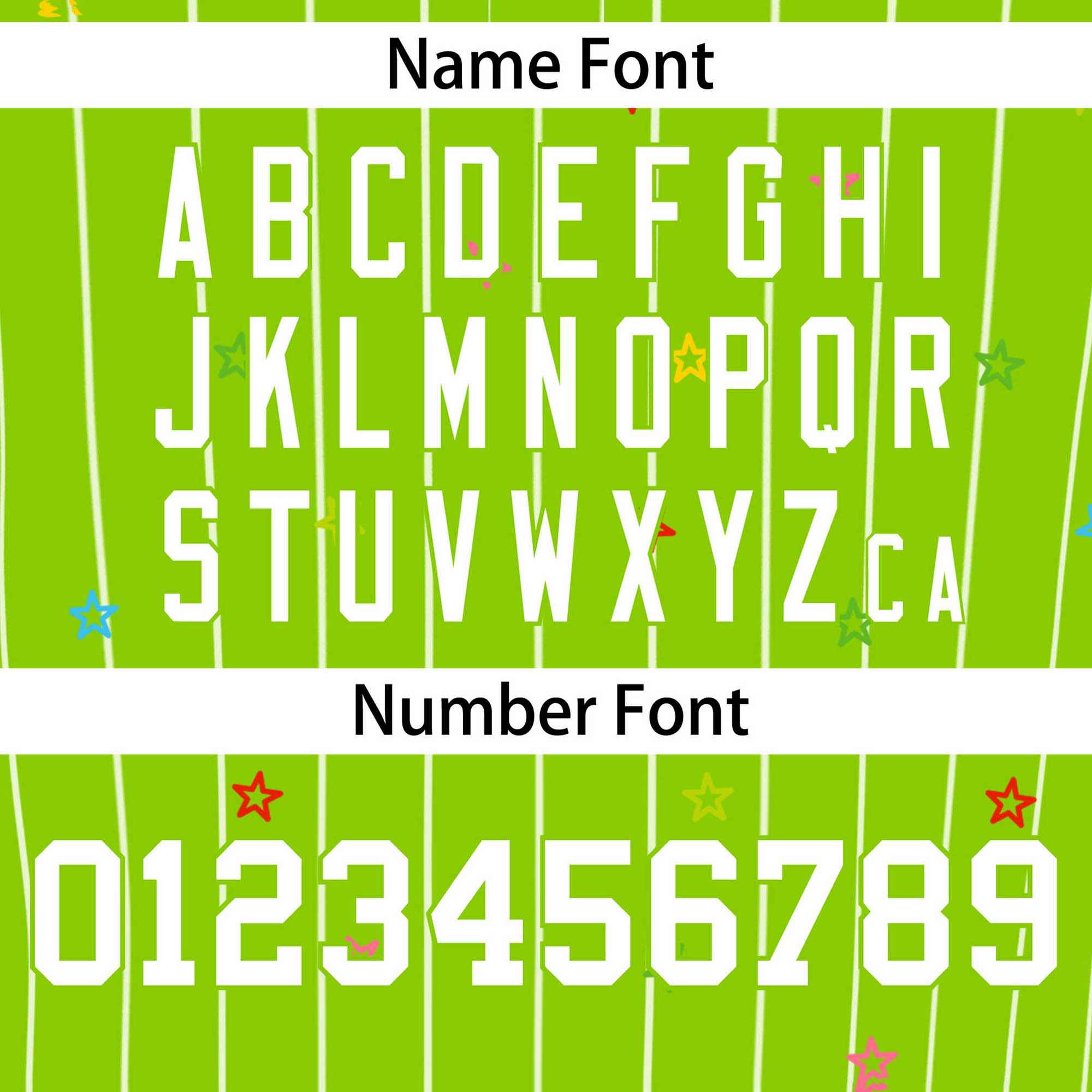 Custom Neon Green White Stripe Fashion Personalized Star Pattern Authentic Baseball Jersey