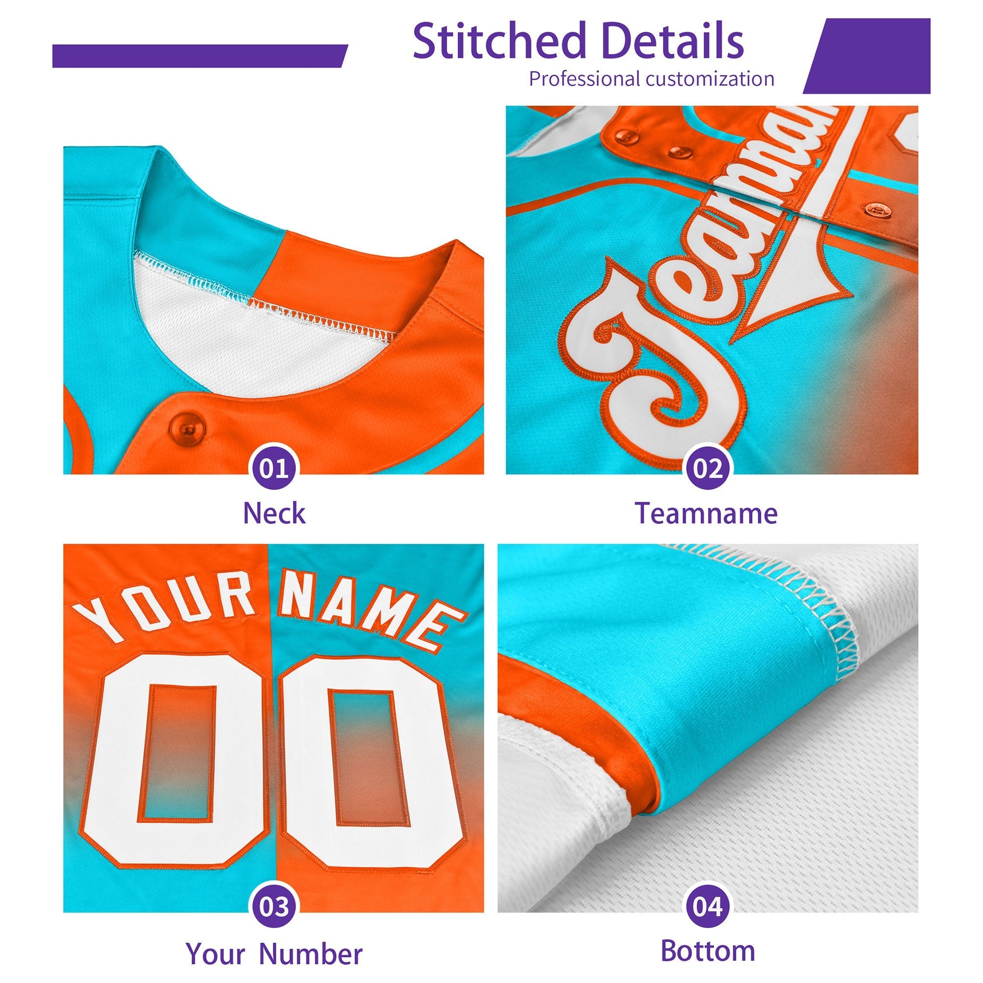 Custom Kelly Green Orange Star Ribbing Authentic Baseball Jersey