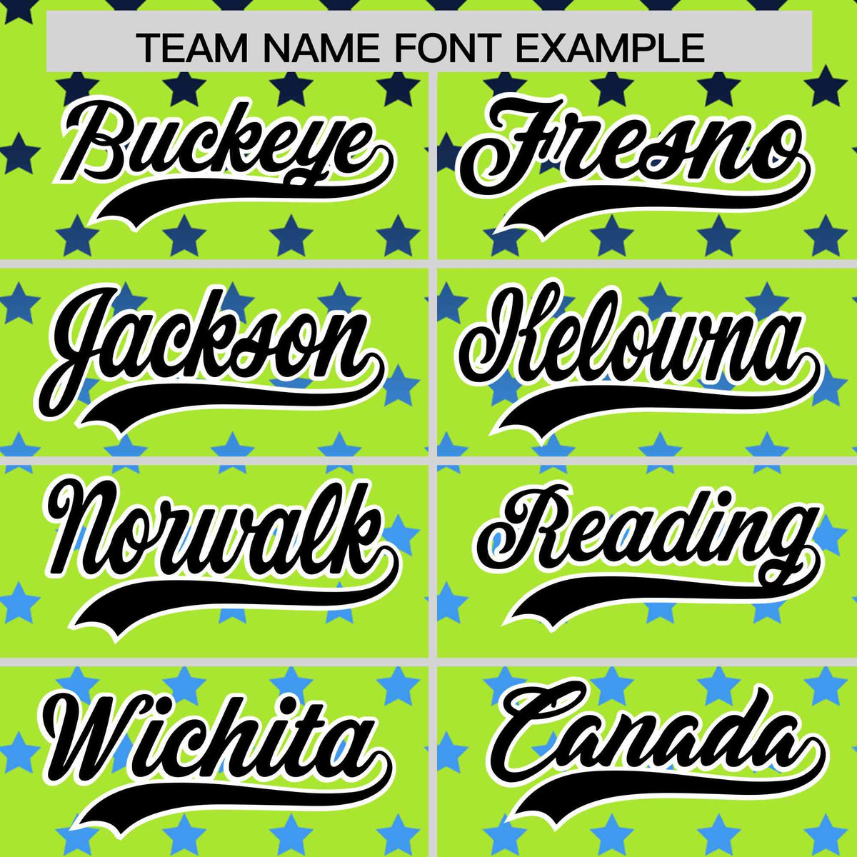 Custom Neon Green Black-White Raglan Sleeve Personalized Star Print Authentic Baseball Jersey