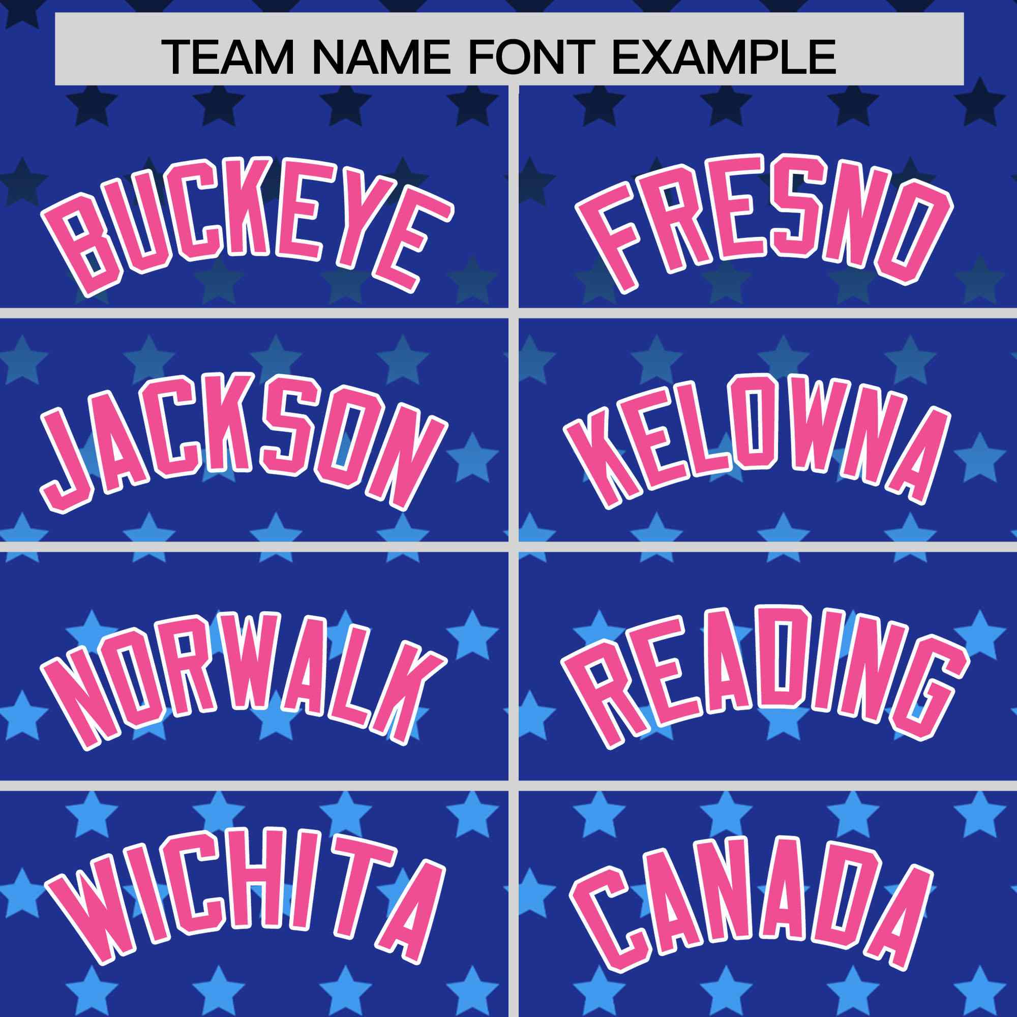 Custom Royal Pink-White Raglan Sleeve Personalized Star Print Authentic Baseball Jersey