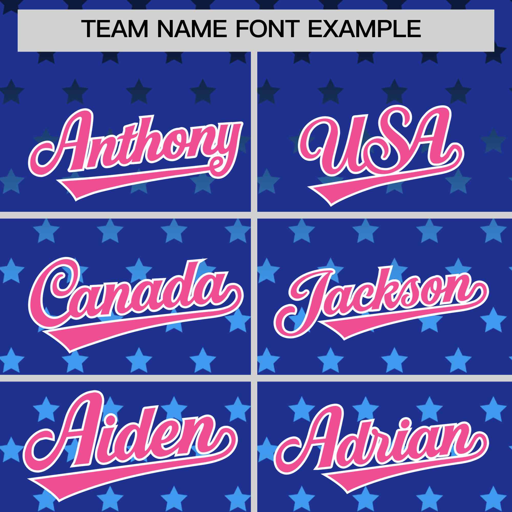 Custom Royal Pink-White Raglan Sleeve Personalized Star Print Authentic Baseball Jersey