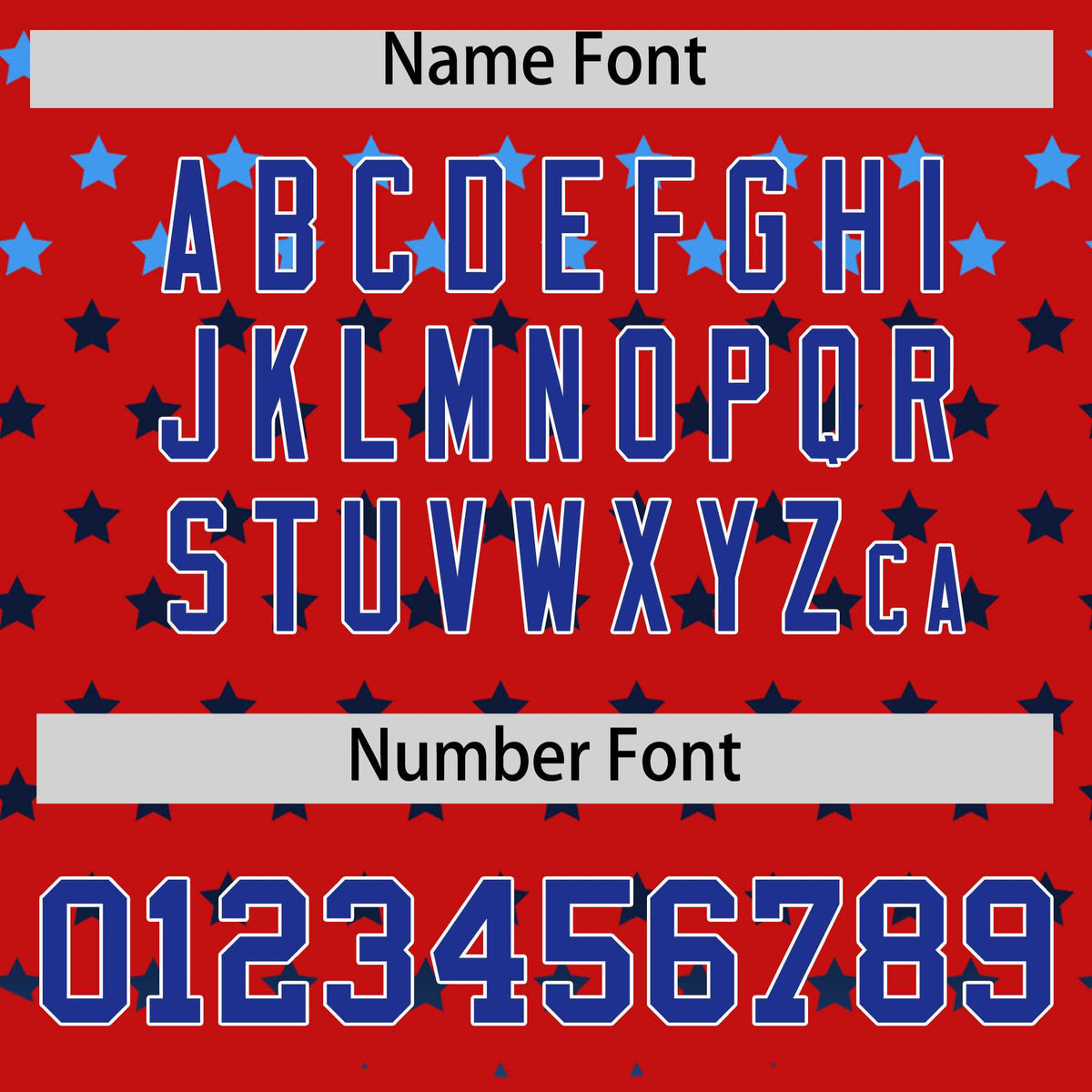 Custom Red Royal-White Raglan Sleeve Personalized Star Print Authentic Baseball Jersey