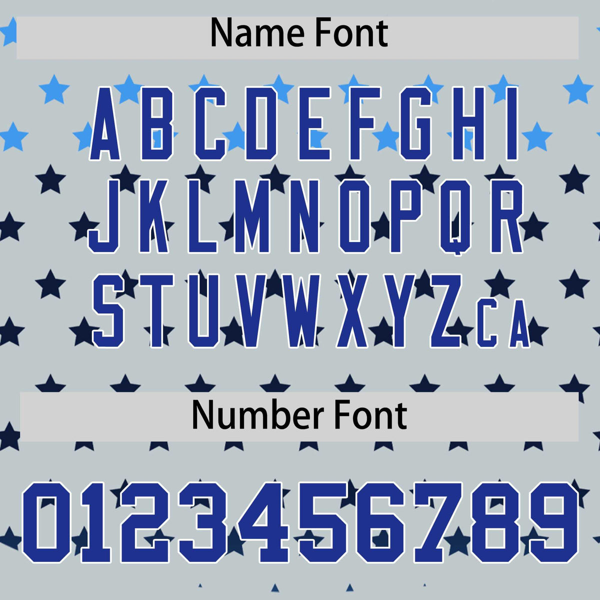 Custom Silver Royal-White Raglan Sleeve Personalized Star Print Authentic Baseball Jersey