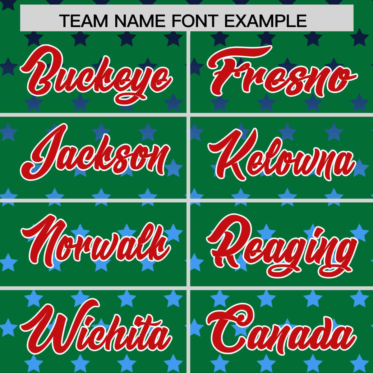 Custom Kelly Green Red-White Raglan Sleeve Personalized Star Print Authentic Baseball Jersey