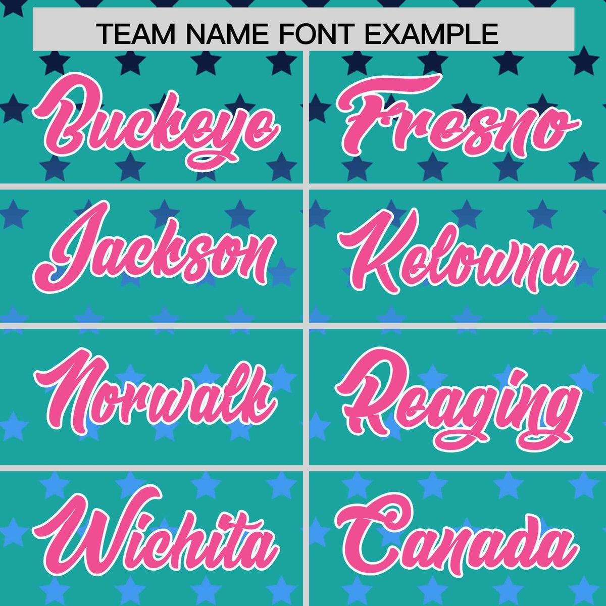 Custom Aqua Pink-White Raglan Sleeve Personalized Star Print Authentic Baseball Jersey